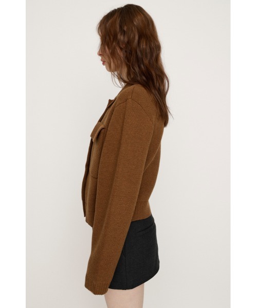 SLY(スライ)の「FRONT BUTTON KNIT C/D フロントボタン ニット カーディガン 冬服 春服(カーディガン/ボレロ・レディース・キャメル/ダークグレー・FREE)」の11枚目の写真