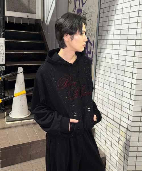 sedacle(セダクル)の「グリッターアイレットパーカー(パーカー・メンズ・オフホワイト/ブラック/ブラウン/ボルドー・SMALL/MEDIUM/LARGE)」の7枚目の写真