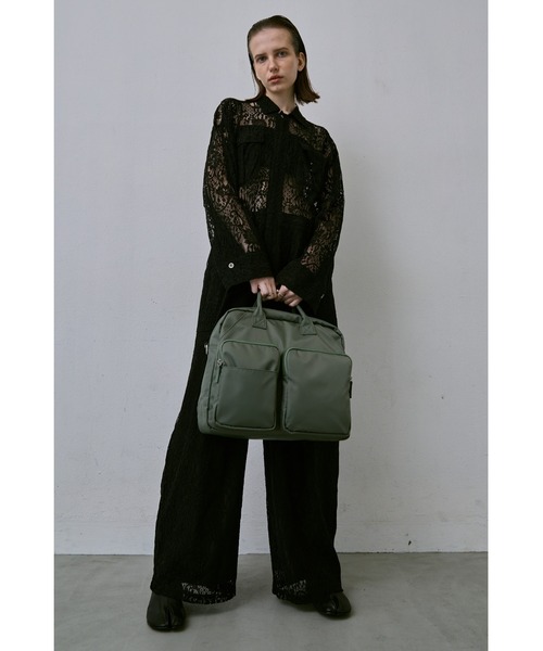 un/neu（アンノイ）の「アウトポケットナイロンバッグ / 大容量 / A4、PC(14inch)収納可能 / 撥水機能付き（ショルダーバッグ・レディース・ブラック/アイボリー/カーキ・FREE）」の21枚目の写真