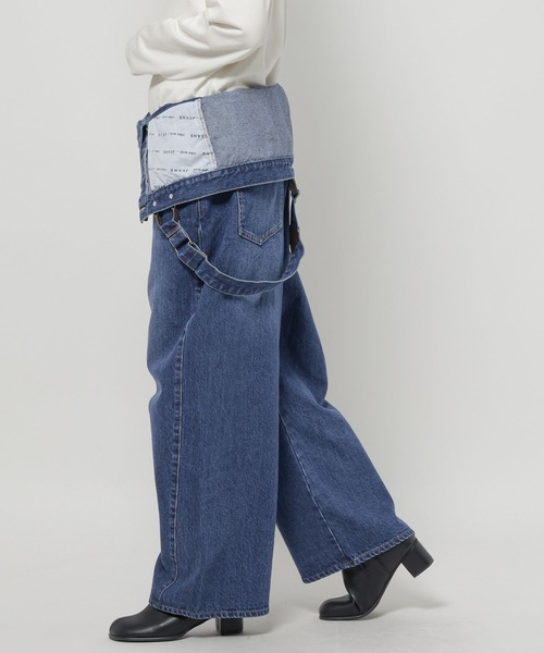 niko and...（ニコアンド）の「[NKJ 2026SS] 2WAYワークオーバーオール（サロペット/オーバーオール・レディース・インディゴブルー/グレー・FREE）」の11枚目の写真