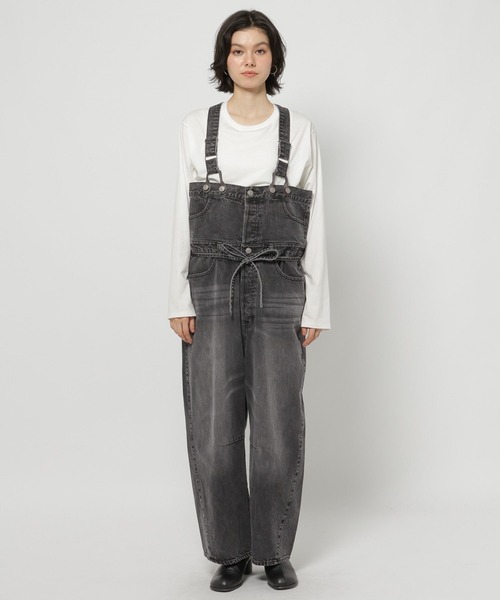 niko and...（ニコアンド）の「[NKJ 2026SS] 2WAYワークオーバーオール（サロペット/オーバーオール・レディース・インディゴブルー/グレー・FREE）」の12枚目の写真
