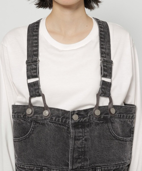 niko and...（ニコアンド）の「[NKJ 2026SS] 2WAYワークオーバーオール（サロペット/オーバーオール・レディース・インディゴブルー/グレー・FREE）」の15枚目の写真