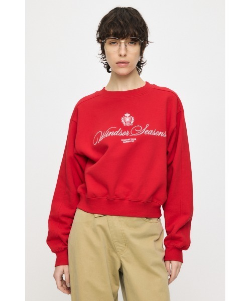 MOUSSY(マウジー)の「CC EMBROIDERY プルオーバー(スウェット・レディース・ネイビー/レッド/杢グレー/ライトイエロー・FREE)」の14枚目の写真