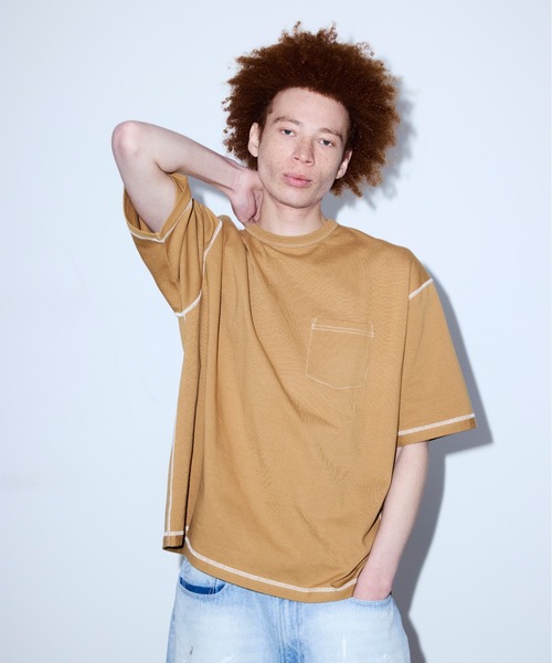 BEAMS（ビームス）の「バック ステッチTシャツ（Tシャツ/カットソー・メンズ・ブラウン系その他/グレー/ネイビー・L/M/S/XL）」の17枚目の写真