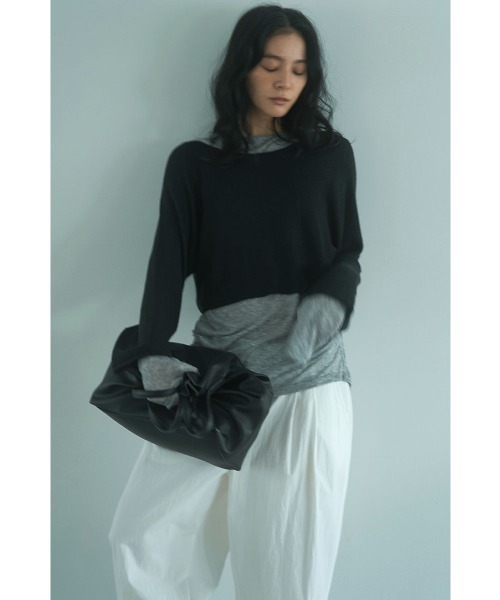 marjour(マージュール)の「MINIMAL LEATHER TOTE BAG(トートバッグ・レディース・ブラック/ブラウン/ベージュ・FREE)」の9枚目の写真