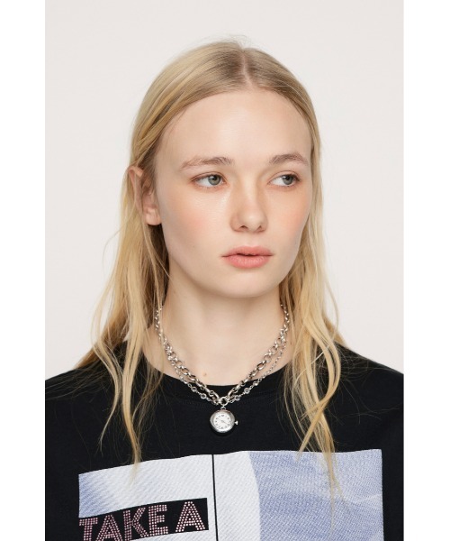 SLY（スライ）の「CLOCK MOTIF N/C クロック モチーフ ネックレス（ネックレス・レディース・ゴールド/シルバー・FREE）」の6枚目の写真