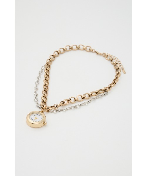 SLY（スライ）の「CLOCK MOTIF N/C クロック モチーフ ネックレス（ネックレス・レディース・ゴールド/シルバー・FREE）」の7枚目の写真