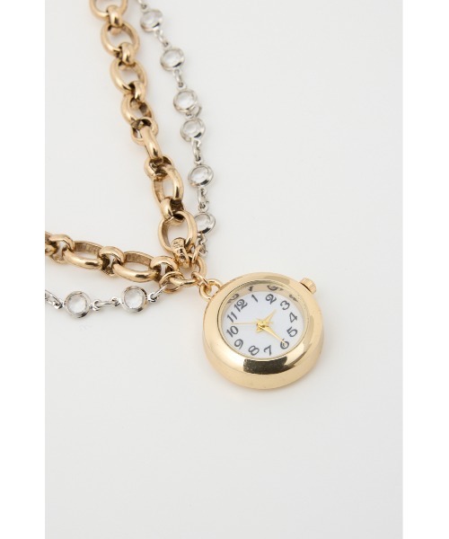 SLY（スライ）の「CLOCK MOTIF N/C クロック モチーフ ネックレス（ネックレス・レディース・ゴールド/シルバー・FREE）」の8枚目の写真
