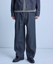 UNION STATION | メッシュデニムカーブパンツ〈ストレッチ・軽量・ハンドウォッシャブル・通気性〉(デニムパンツ)