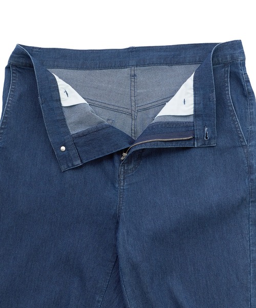 UNION STATION（ユニオンステーション）の「メッシュデニムカーブパンツ〈ストレッチ・軽量・ハンドウォッシャブル・通気性〉（デニムパンツ・メンズ・ネイビー/ブラック・L/M/S）」の11枚目の写真