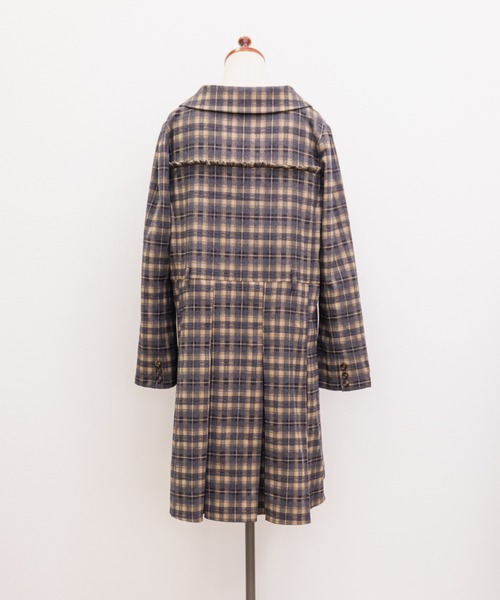 CLETTE(クレット)の「CLETTEオリジナルベルト付きボックスタックチェックミニワンピース(ワンピース・レディース・ネイビー/ブラック/ブラウン・3L/LL/4L)」の6枚目の写真