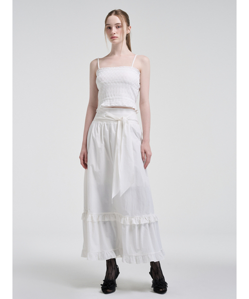 ETMON（エトモン）の「String Layered Sleeveless Blouse, White（シャツ/ブラウス・レディース・その他・FREE）」の2枚目の写真