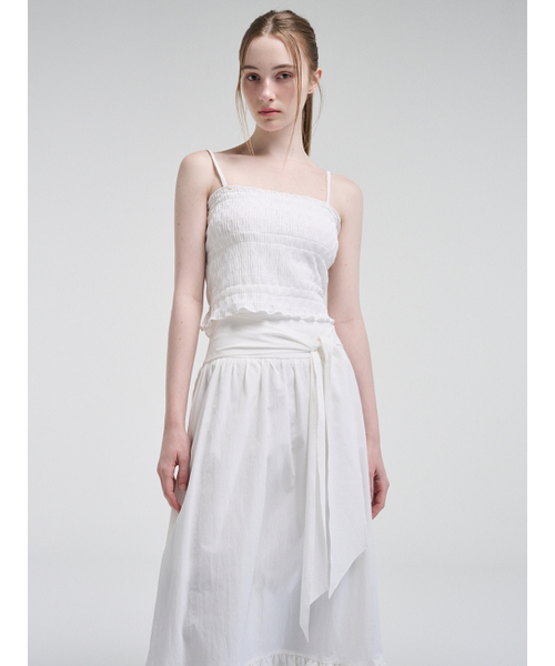 ETMON（エトモン）の「String Layered Sleeveless Blouse, White（シャツ/ブラウス・レディース・その他・FREE）」の3枚目の写真