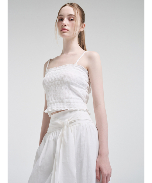 ETMON（エトモン）の「String Layered Sleeveless Blouse, White（シャツ/ブラウス・レディース・その他・FREE）」の4枚目の写真