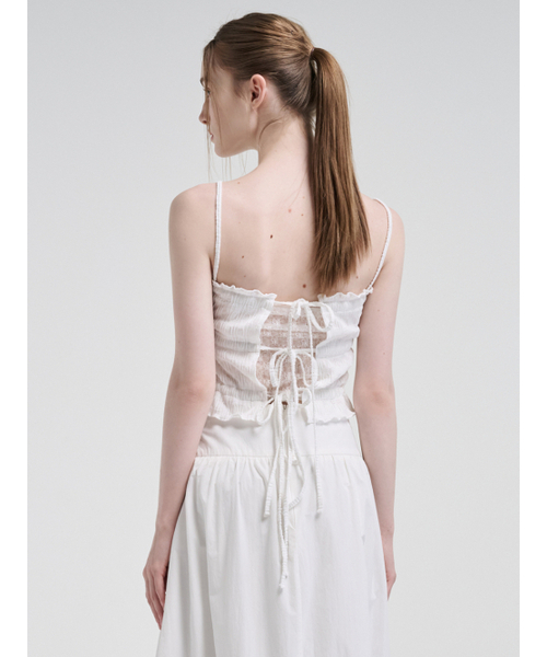 ETMON（エトモン）の「String Layered Sleeveless Blouse, White（シャツ/ブラウス・レディース・その他・FREE）」の5枚目の写真