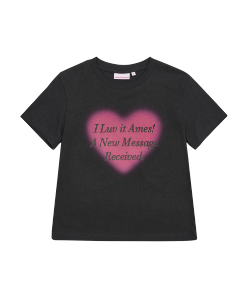 AMESWORLDWIDE(アメスワールドワイド)の「LOVE TEE CHARCOAL(Tシャツ/カットソー・レディース・その他・FREE)」の1枚目の写真