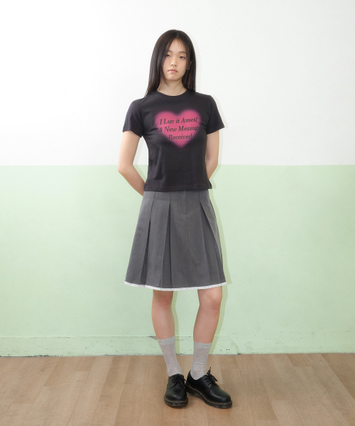 AMESWORLDWIDE(アメスワールドワイド)の「LOVE TEE CHARCOAL(Tシャツ/カットソー・レディース・その他・FREE)」の4枚目の写真
