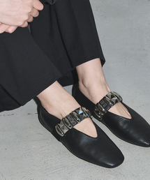 GRISE | 《追加2》GRISEレザーEDGEスタッズベルトメリージェーン(その他シューズ)