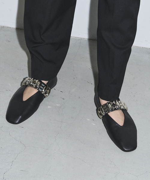 GRISE（グリーズ）の「《追加2》GRISEレザーEDGEスタッズベルトメリージェーン（その他シューズ・レディース・ブラック・23.5cm/23cm/22.5cm/22cm/25cm/24.5cm/24cm）」の12枚目の写真