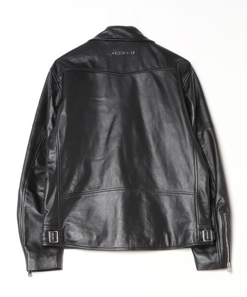CRIMIE（クライミー）の「CRIMIE/クライミー/W BIKER SPANISH LAMB LEATHER JACKET/Wライダース スパニッシュラムレザー ジャケット（ライダースジャケット・メンズ・ブラック・M/XXL/XL/L）」の19枚目の写真