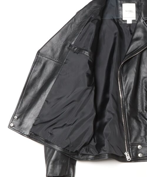 CRIMIE（クライミー）の「CRIMIE/クライミー/W BIKER SPANISH LAMB LEATHER JACKET/Wライダース スパニッシュラムレザー ジャケット（ライダースジャケット・メンズ・ブラック・M/XXL/XL/L）」の20枚目の写真