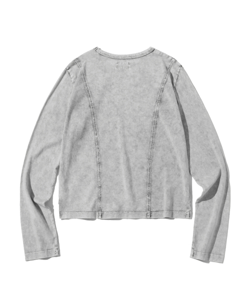 F.ILLUMINATE(フィルミネイト)の「(W) ウォッシュドパネルロングスリーブ-オフホワイト(Tシャツ/カットソー・レディース・その他・FREE)」の4枚目の写真