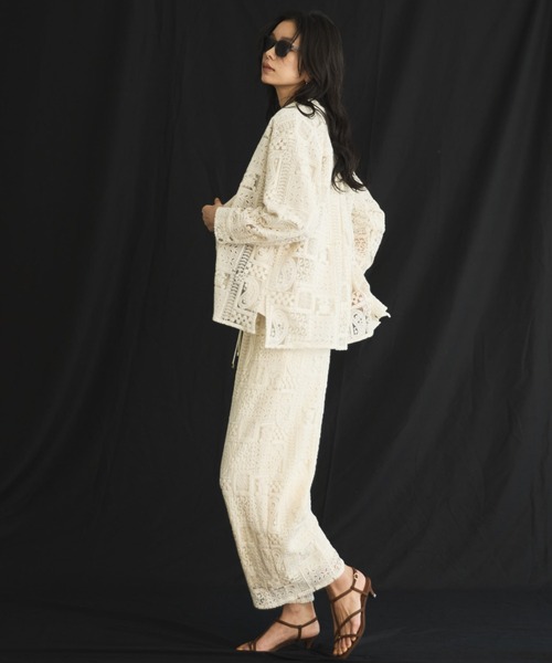 Doux archives（ドゥアルシーヴ）の「【26SS先行予約】パッチワークレースワイドパンツ（その他パンツ・レディース・ブラック/オフホワイト・FREE）」の13枚目の写真