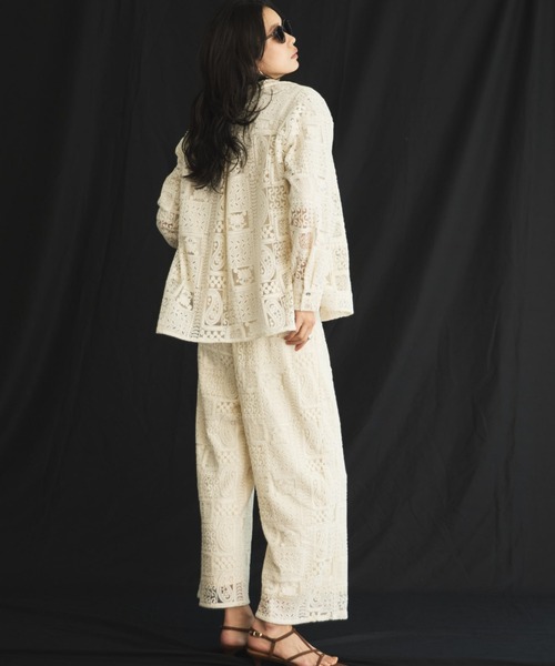 Doux archives（ドゥアルシーヴ）の「【26SS先行予約】パッチワークレースワイドパンツ（その他パンツ・レディース・ブラック/オフホワイト・FREE）」の17枚目の写真