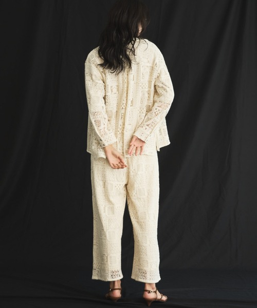 Doux archives（ドゥアルシーヴ）の「【26SS先行予約】パッチワークレースワイドパンツ（その他パンツ・レディース・ブラック/オフホワイト・FREE）」の18枚目の写真