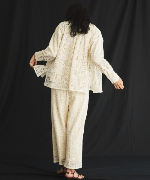 Doux archives（ドゥアルシーヴ）の「【26SS先行予約】パッチワークレースワイドパンツ（その他パンツ・レディース・ブラック/オフホワイト・FREE）」の19枚目の写真