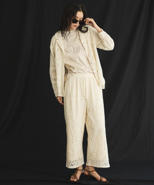 Doux archives（ドゥアルシーヴ）の「【26SS先行予約】パッチワークレースワイドパンツ（その他パンツ・レディース・ブラック/オフホワイト・FREE）」の22枚目の写真