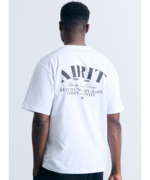 AIRIT(アイリット)の「スローガンアーチロゴTシャツ AM1175 WH(Tシャツ/カットソー・メンズ・ホワイト・FREE)」の1枚目の写真