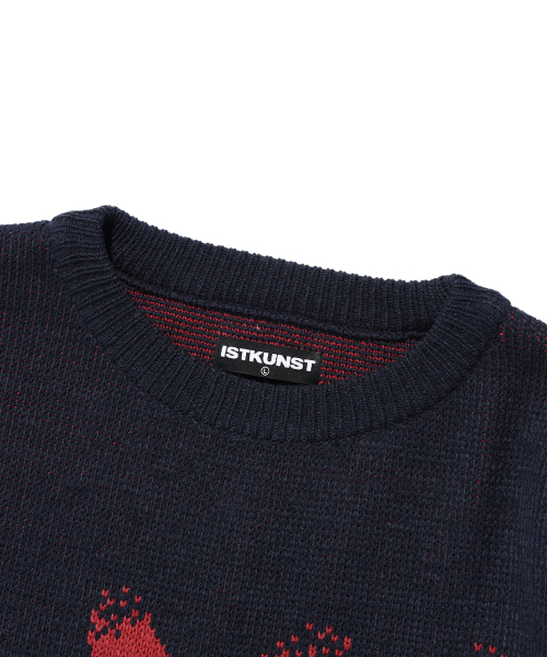 ISTKUNST（イストクンスト）の「99 PUNK KNIT_NAVY(IK2EFMK601A)（ニット/セーター・レディース・ネイビー・S/M/L）」の3枚目の写真