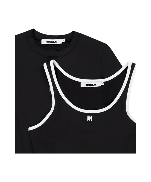 MEA（メア）の「LAYERED SLIM T-SHIRT [BLACK]（Tシャツ/カットソー・レディース・ブラック・FREE）」の5枚目の写真