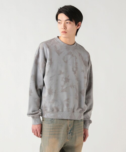 BEAMS HEART(ビームスハート)の「【5/21値下げ】マーブルスウェット(ユニセックス)(スウェット・メンズ・グレー/ベージュ・MEDIUM/LARGE/SMALL)」の1枚目の写真