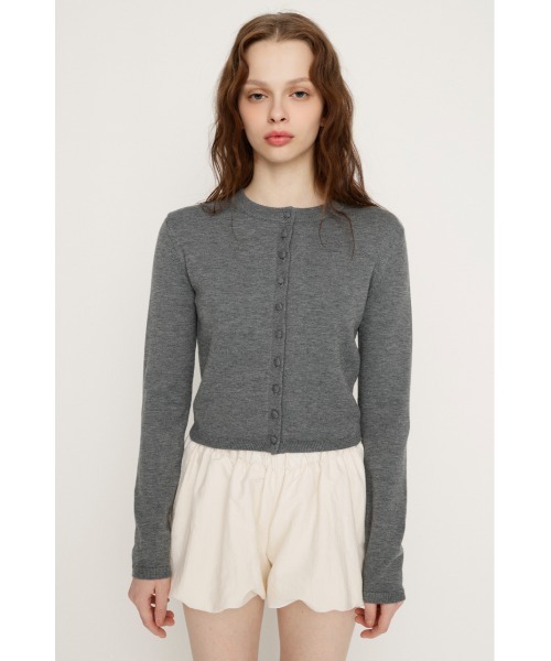 SLY（スライ）の「MICHIXSLY BUTTON CD ミチスライボタンカーディガン 冬服 春服（カーディガン/ボレロ・レディース・杢グレー/ブラック/ライトブルー・FREE）」の20枚目の写真