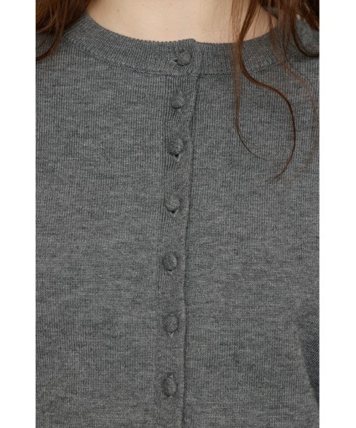 SLY（スライ）の「MICHIXSLY BUTTON CD ミチスライボタンカーディガン 冬服 春服（カーディガン/ボレロ・レディース・杢グレー/ブラック/ライトブルー・FREE）」の6枚目の写真