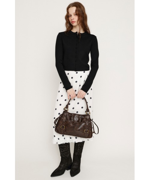 SLY（スライ）の「MICHIXSLY BUTTON CD ミチスライボタンカーディガン 冬服 春服（カーディガン/ボレロ・レディース・杢グレー/ブラック/ライトブルー・FREE）」の10枚目の写真