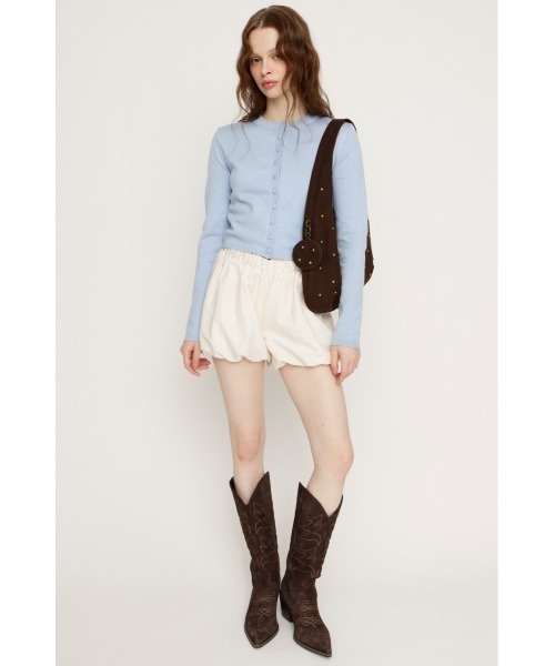 SLY（スライ）の「MICHIXSLY BUTTON CD ミチスライボタンカーディガン 冬服 春服（カーディガン/ボレロ・レディース・杢グレー/ブラック/ライトブルー・FREE）」の8枚目の写真