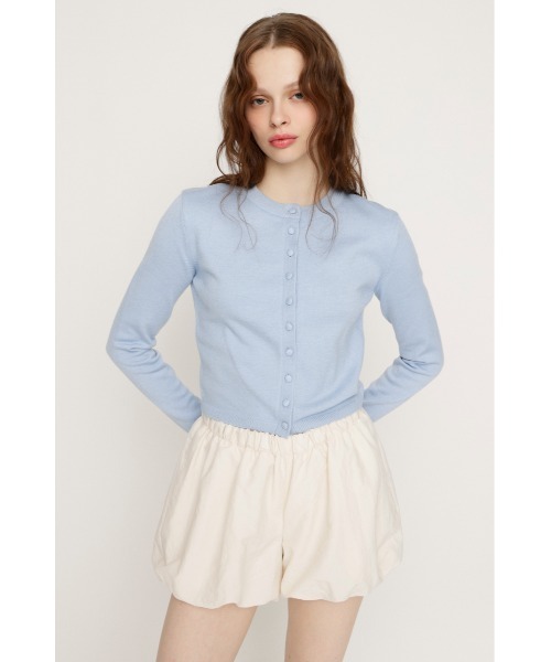 SLY（スライ）の「MICHIXSLY BUTTON CD ミチスライボタンカーディガン 冬服 春服（カーディガン/ボレロ・レディース・杢グレー/ブラック/ライトブルー・FREE）」の21枚目の写真