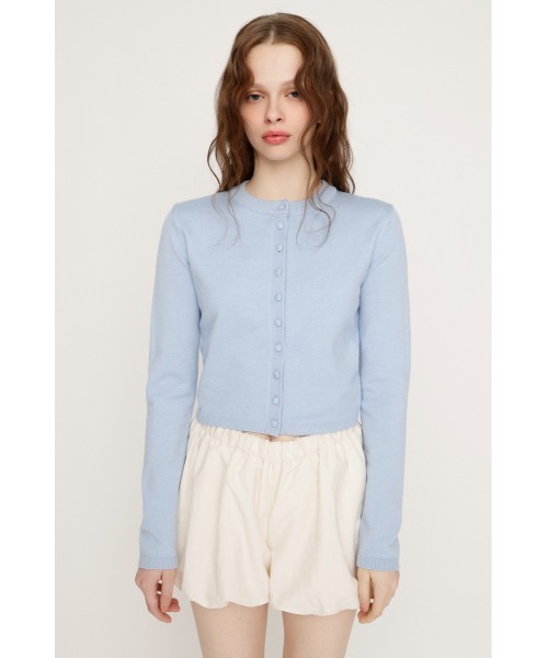 SLY（スライ）の「MICHIXSLY BUTTON CD ミチスライボタンカーディガン 冬服 春服（カーディガン/ボレロ・レディース・杢グレー/ブラック/ライトブルー・FREE）」の22枚目の写真