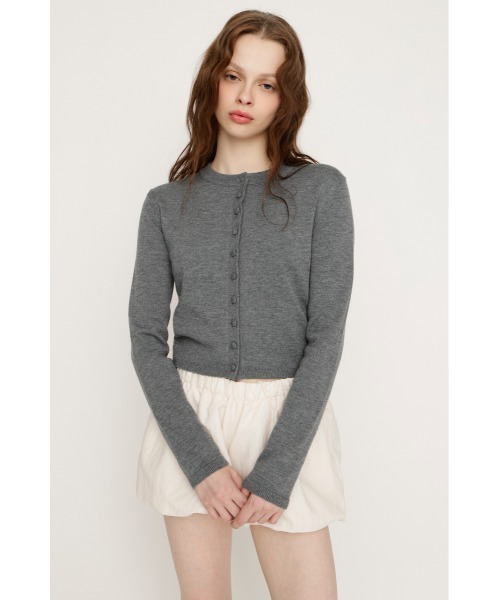 SLY（スライ）の「MICHIXSLY BUTTON CD ミチスライボタンカーディガン 冬服 春服（カーディガン/ボレロ・レディース・杢グレー/ブラック/ライトブルー・FREE）」の19枚目の写真