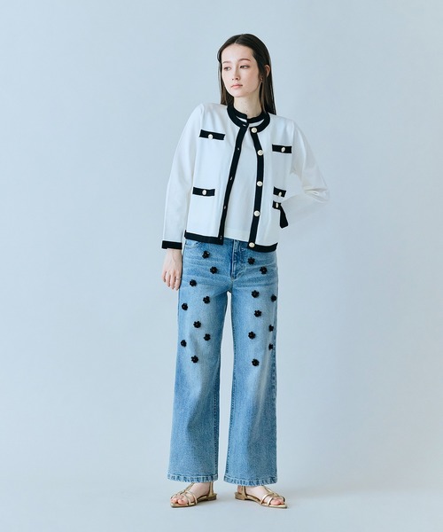 Audie a Muses(オーディアミューズ)の「ビジュー付きブーツカットデニム(デニムパンツ・レディース・ネイビー・36/38/40/42)」の20枚目の写真