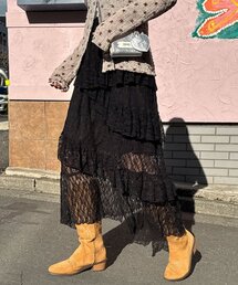 CIAOPANIC（チャオパニック）の「レースイレヘムIラインロングスカート（スカート）」