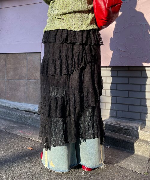 CIAOPANIC（チャオパニック）の「レースイレヘムIラインロングスカート（スカート・レディース・アイボリー/ブラック/ホワイト・ONE SIZE）」の18枚目の写真