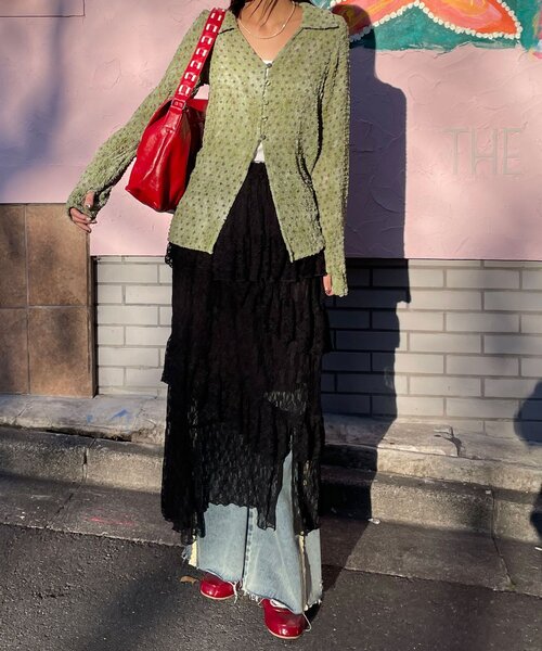 CIAOPANIC（チャオパニック）の「レースイレヘムIラインロングスカート（スカート・レディース・アイボリー/ブラック/ホワイト・ONE SIZE）」の20枚目の写真