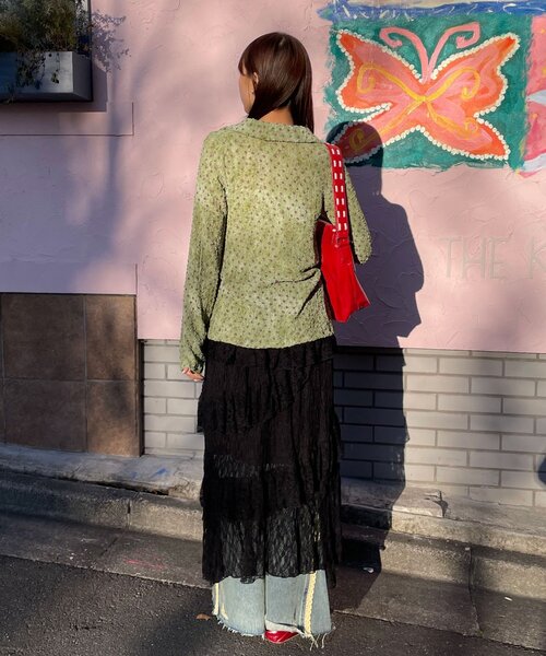 CIAOPANIC（チャオパニック）の「レースイレヘムIラインロングスカート（スカート・レディース・アイボリー/ブラック/ホワイト・ONE SIZE）」の14枚目の写真