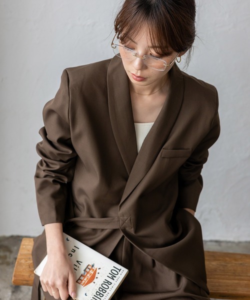 VitaFelice（ヴィータフェリーチェ）の「スリムフレーム UVカットサングラス リムレスメガネ 眼鏡 リムレスサングラス（サングラス・レディース・ライトグレー系1/ブラウン系/シルバー系1/シャンパン/ゴールド系2/ライトグレー系2/シルバー系2/ゴールド系1・FREE）」の18枚目の写真