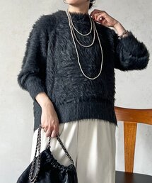 un dix cors | 裾カーブシャギープルオーバー(ニット/セーター)