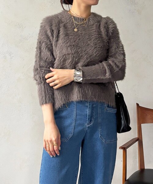 un dix cors（アンディコール）の「裾カーブシャギープルオーバー（ニット/セーター・レディース・ライム/ピンク/チャコールグレー・FREE）」の9枚目の写真